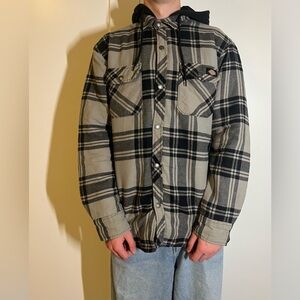 Dickies Black and Gray Plaid Jacket